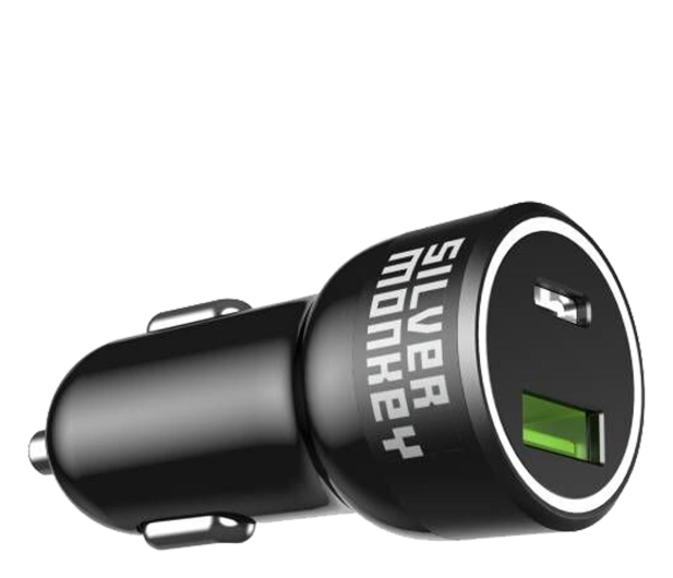 Silver Monkey Ładowarka samochodowa 1xUSB C, 1xUSB 45W - 744708 - zdjęcie